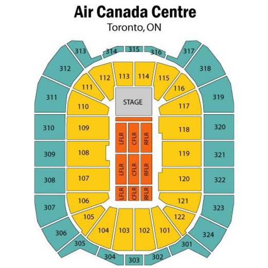 Air Canada Centre Seating Chart Concert